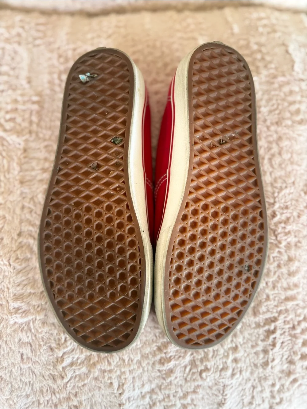 Vans Red Canvas Low-Top Sneakers